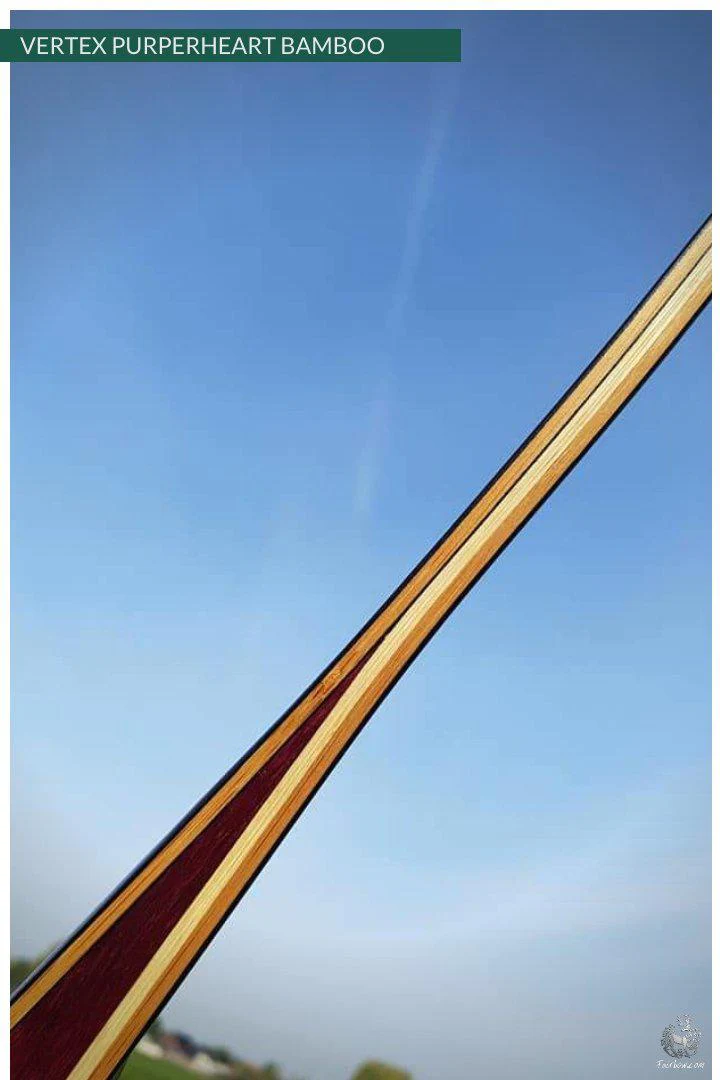 THE VERTEX BOW R-D 68" PURPERHEART AND BLACK, BAMBOO-GLASS 50 LBS @ 28 INCH RH - Image 3